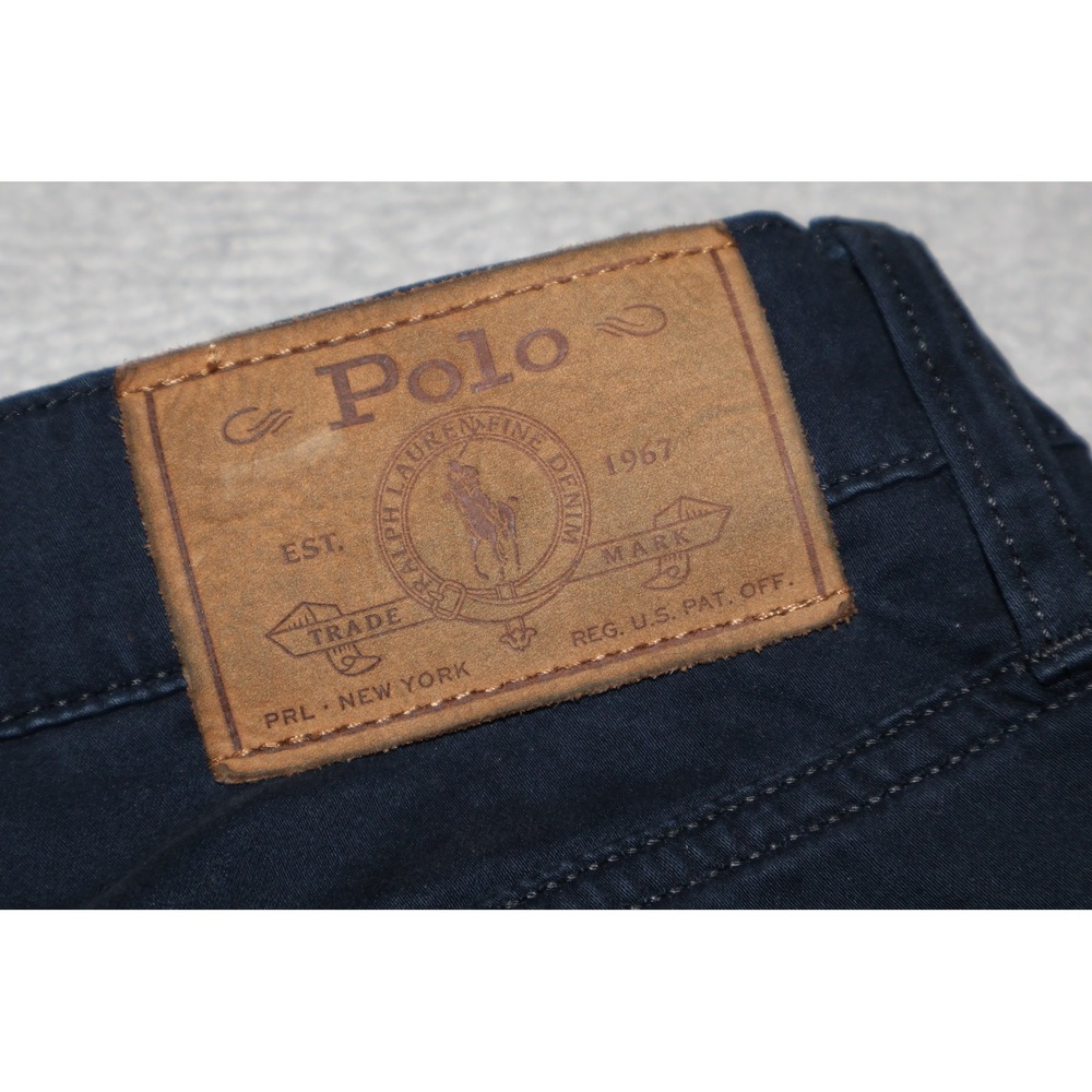Polo Ralph Lauren Pants Mens 34x34 Navy Blue Slim Stretch Chino Flat